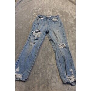 En Jean Denim Co Juniors Women's Blue Size 1 Distressed Jean Pants